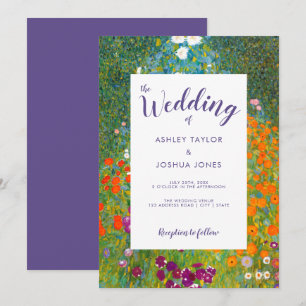 Invitation Jardin des fleurs de Gustav Klimt Mariage floral