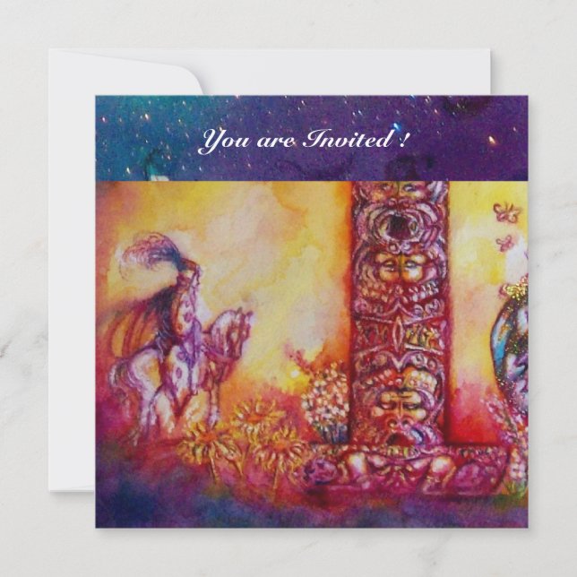 INVITATION JARDIN DES OMBRES PERDUES - CHEVALIER ET CHEVAL (Devant)