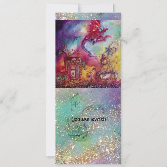 INVITATION JARDIN DES OMBRES PERDUES - DRAGON ROUGE VOL (Devant)