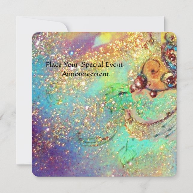 INVITATION JARDIN DES OMBRES PERDUES PAPILLON ROSE MONOGRAMME (Devant)