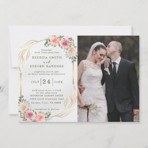 Invitation Jardin d'été Aquarelle Mariage floral