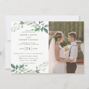 Invitation Jardin d'été Aquarelle Mariage floral