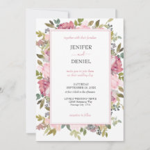 Jardin d'été Aquarelle Mariage floral