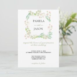 Invitation Jardin d'été Aquarelle mariage floral