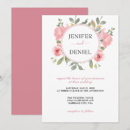 Invitation Jardin d'été Aquarelle Mariage floral