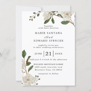 Invitation Jardin d'été Aquarelle Mariage floral