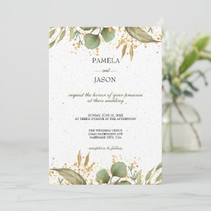 Invitation Jardin d'été Aquarelle mariage floral