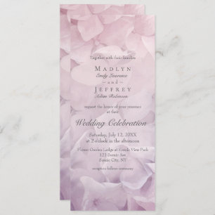 Invitation Jardin d'été Hydrangea rose vif Mariage