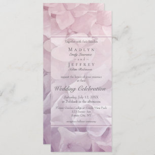Invitation Jardin d'été Hydrangea rose vif Mariage