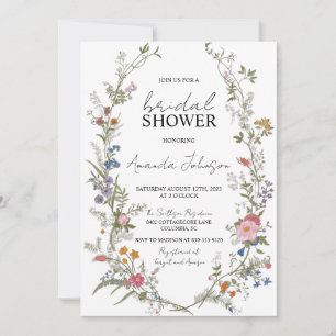 Invitation Jardin Ditsy Fleur sauvage Fête des mariées