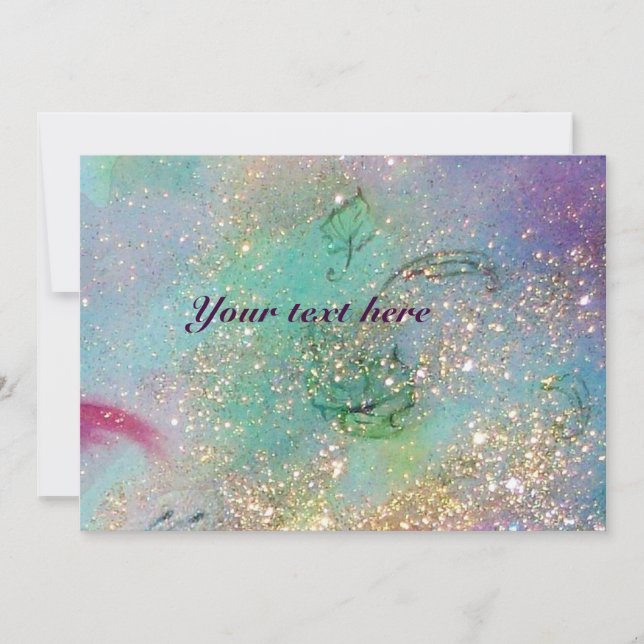 Invitation JARDIN D'OMBRES PERDUES, MAGIQUE BETTERFLY Bleu Ve (Devant)