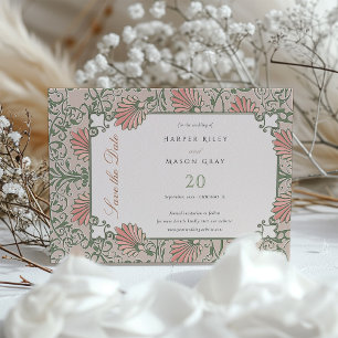 Invitation Jardin enchanté Enregistrer le Mariage date