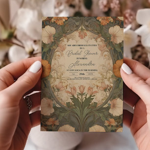 Invitation Jardin enchanté Fête des mariées Art nouveau