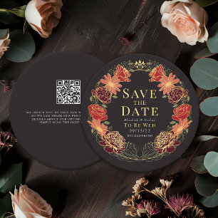 Invitation Jardin enchanté Mariage de couronne QR Enregistrer