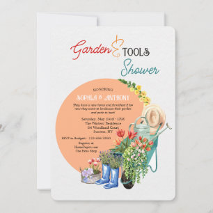 Invitation Jardin et douche d'outils