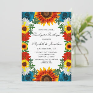 Invitation Jardin Été Floral Jardin Barbeque