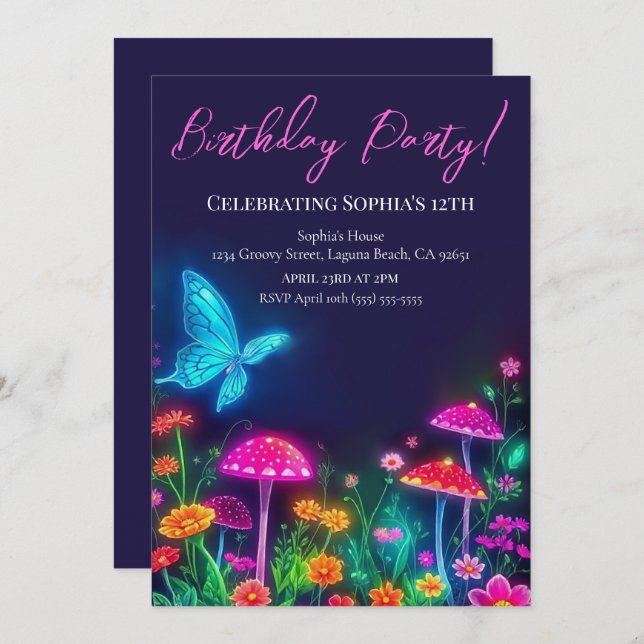 Invitation Jardin Fairycore (Devant / Derrière)