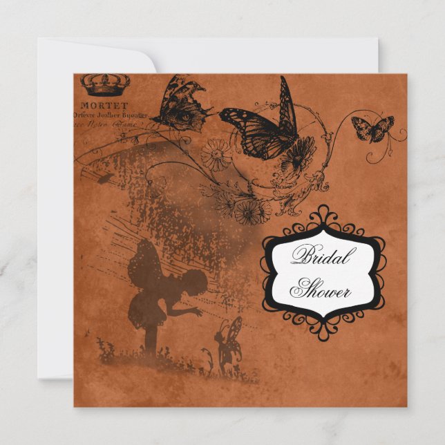 Invitation Jardin féerique épousant l'invitation de Fête de (Devant)