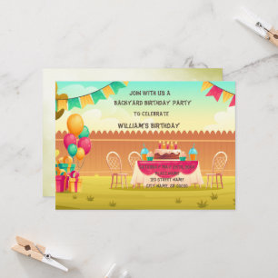 Invitation Jardin fête d'anniversaire