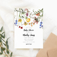 Jardin Fleur sauvage moderne Baby shower verdoyant