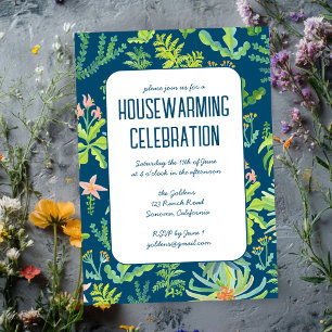 Invitation Jardin Floral Aquarelle personnalisée FÊTE DE RÉCH