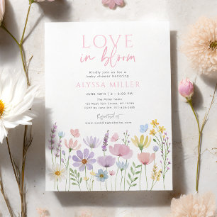 Invitation Jardin Floral de Fleurs Sauvages de Printemps pour