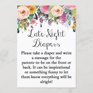 Invitation Jardin floral Diape diape de fin de nuit Signe 5x7