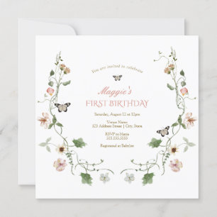 Invitation Jardin Floral Fairytale Anniversaire