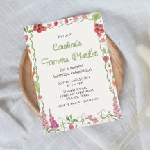 Jardin Floral Farmers Marché Anniversaire Invitati