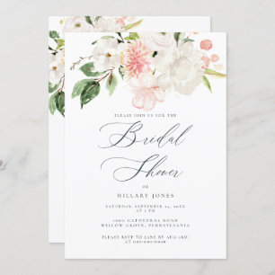 Invitation Jardin Floral rose Printemps Nuptiale Douche Invit