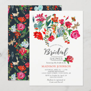 Invitation Jardin floral secret   FÊTE DES MARIÉES   Invitati