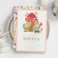 Jardin Gnome Champignons Roses Fille Anniversaire