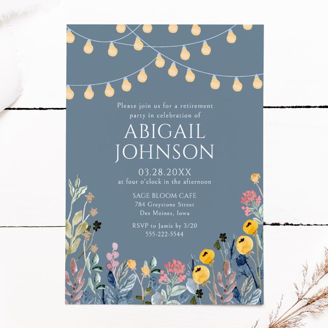 Invitation Jardin Lumières et la retraite Fleur sauvage (Créateur téléchargé)