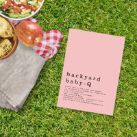 Jardin minimaliste Bébé Q BBQ Douche rose
