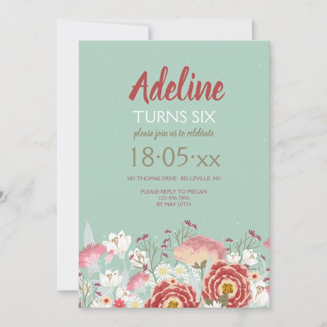 Invitation Jardin Printanier (Devant)