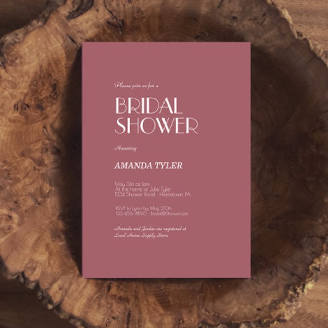 Invitation Jardin rose | Fête des mariées de Mariage Rose fon (Créateur téléchargé)