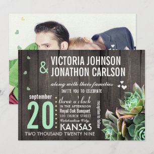 Invitation Jardin rustique Grange poules et poules en bois Ma