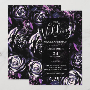 Invitation Jardin Sombre Fleurs Violettes Ensorcelantes Maria