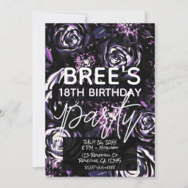 Invitation Jardin Sombre Fleurs Violettes Ensorcelantes Soiré