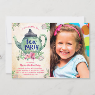 Invitation Jardin Tea Party Anniversaire Photo