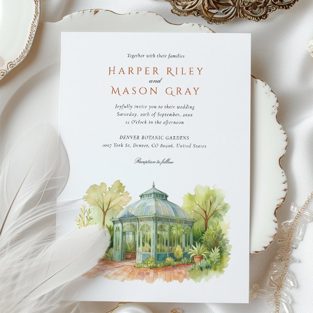 Invitation Jardins botaniques de DENVER Mariage de mosaïque d (Créateur téléchargé)