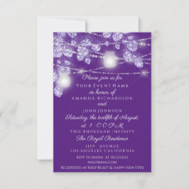 Invitation Jars de lumières de mariage rustiques pailletés vi