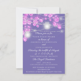 Invitation Jars de lumières de mariage rustiques pailletés vi