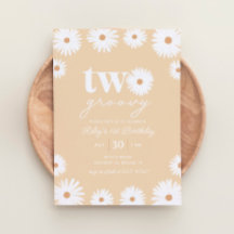 Jaune Boho Daisy Deux Super 2e fête d'anniversaire