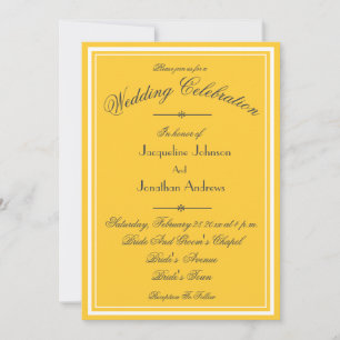Invitation Jaune Ensoleillé Tout En Un Email RSVP Site Web Ma