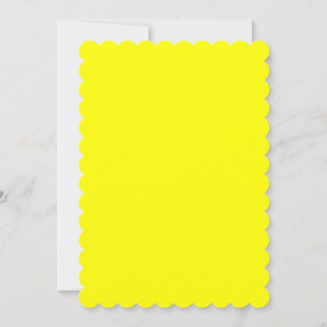 Invitation Jaune festonné (Devant)