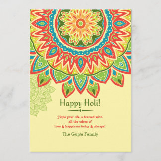 Invitation Jaune Happy Holi