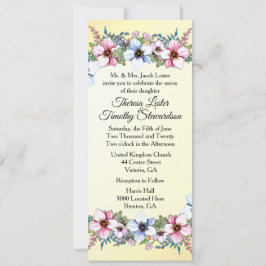 Invitation Jaune Mariage Florale