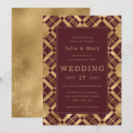 Invitation Jaune or et tout Arrière - plan couleur Mariage pl