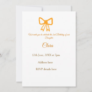 Invitation Jaune orange jaune aquarelle rétro heureux anniver